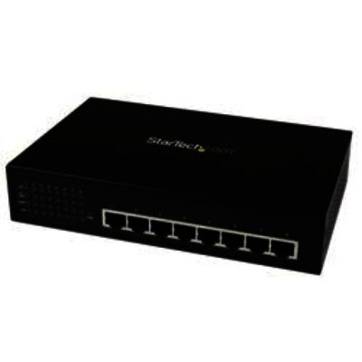 StarTech.com 8 Port Unmanaged Industrial Gigabit Power over Ethernet Switch - 802.3af/at PoE+ Switch